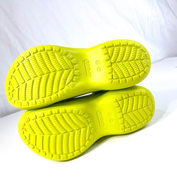 Crocs Classic Bae Platform Clog Lime Neon Green Women's Shoes Comfort - Picture 7 of 7